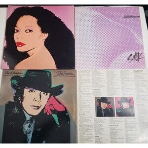 Andy Warhol ART Lot of 2 PAUL ANKA THE PAINTER/ Diana Ross Silk Electric LP  VG+